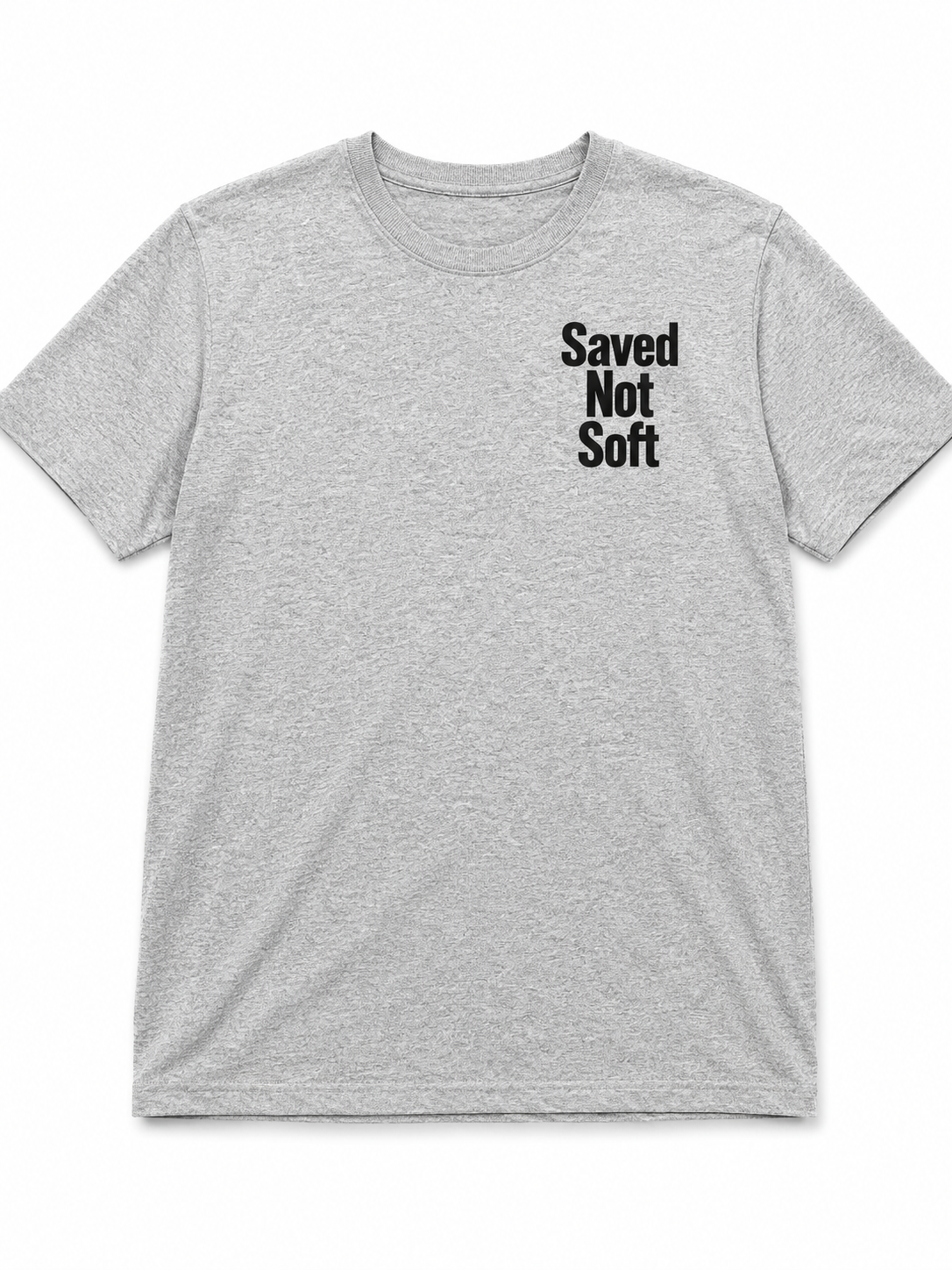 Saved Not Soft – Heather Gray Tee