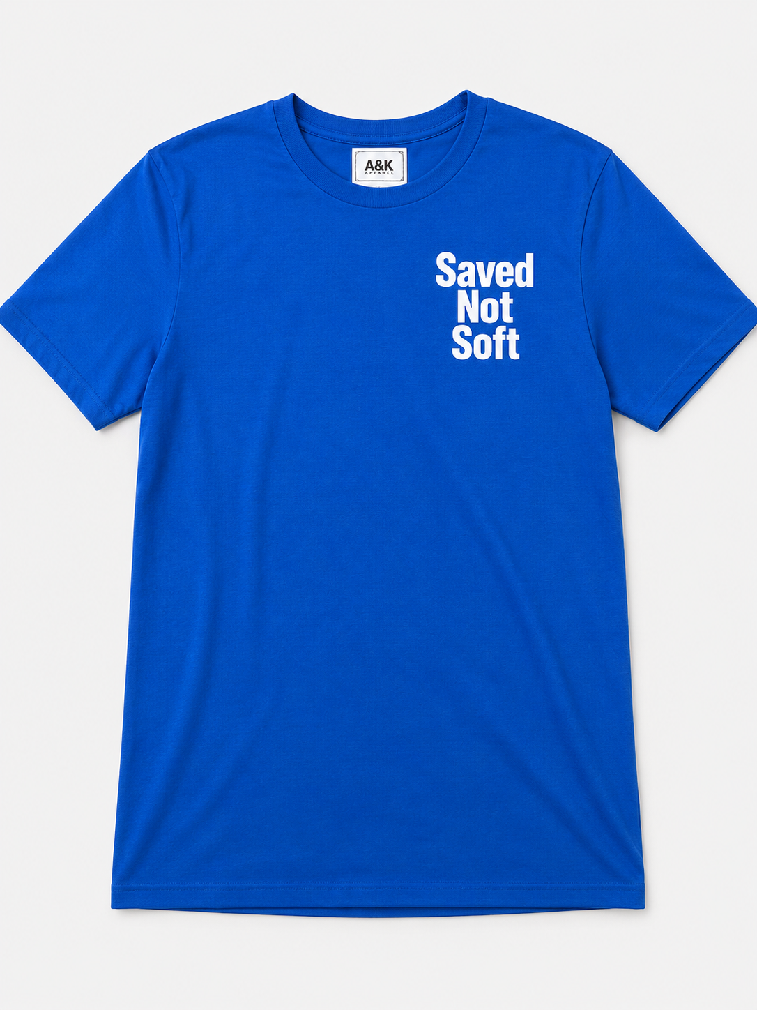 Saved Not Soft Men’s Royal Blue Faith T-Shirt | A&K Apparel