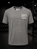 Saved Still Savage Stretch Performance Dri-Fit Tee – Heather Gray