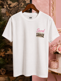 Saved Still Savage™ Women’s White Christian T-Shirt | Pink & Camo Faith Graphic Tee | A&K Apparel