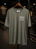 Saved Still Savage™ Men’s Performance Tee – Heather Olive Green