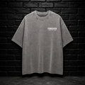 Forgiven Loved by God — Grey Acid Wash Streetwear Tee